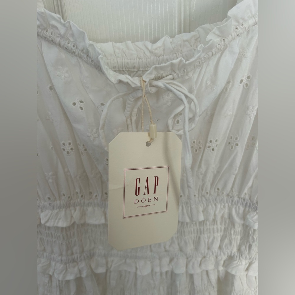 NWT Gap x Doen Eyelet Midi Dress - Picture 7 of 11